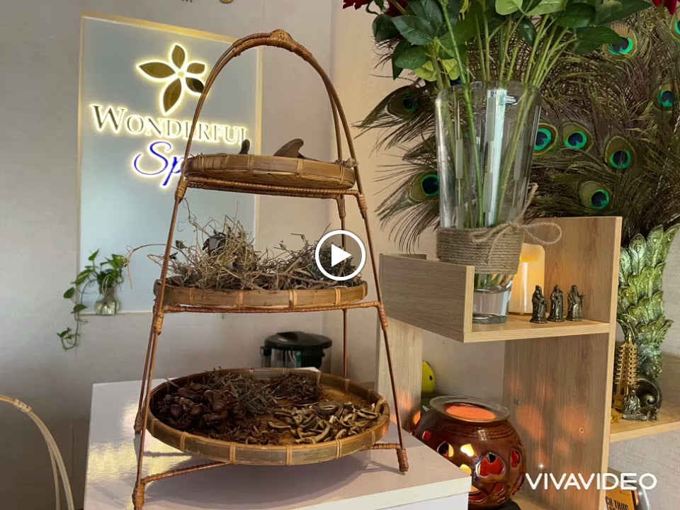 Khu vực thư giãn và chuẩn bị tinh dầu của Wonderful Spa Quận 7.